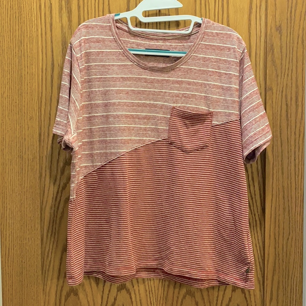 United By Blue Red Mixed Striped Tee